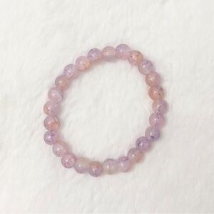 5/$25 🩷 Pink Amethyst Beaded Stretch Bracelet